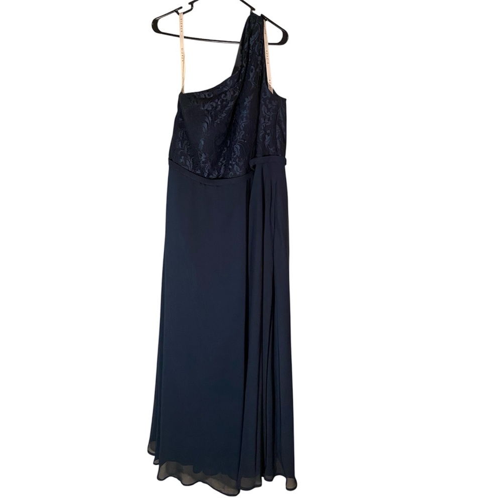 Azazie Midnight Blue One-Shoulder Bridesmaid Dress
